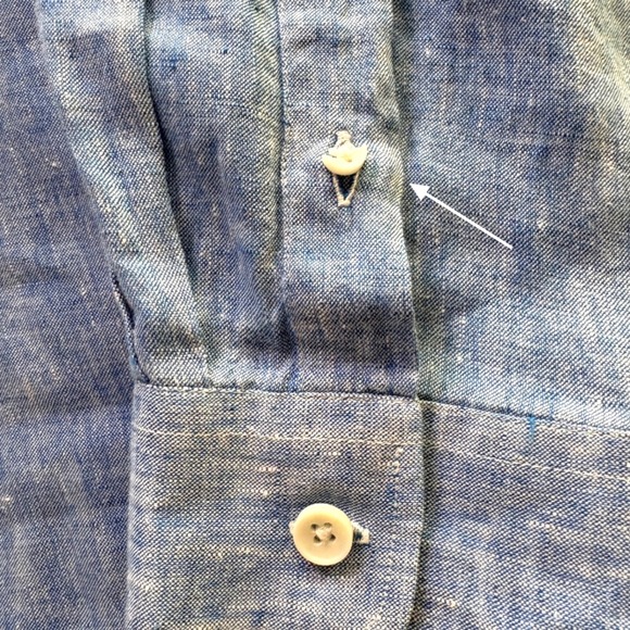 Star Clippers Men XL 100% Linen Button Down Shirt Coastal Resort Vacation Casual - Picture 4 of 8